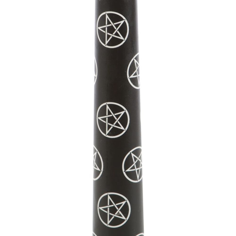 Set of 3 Black Magic Pentagram Taper Candles N/A