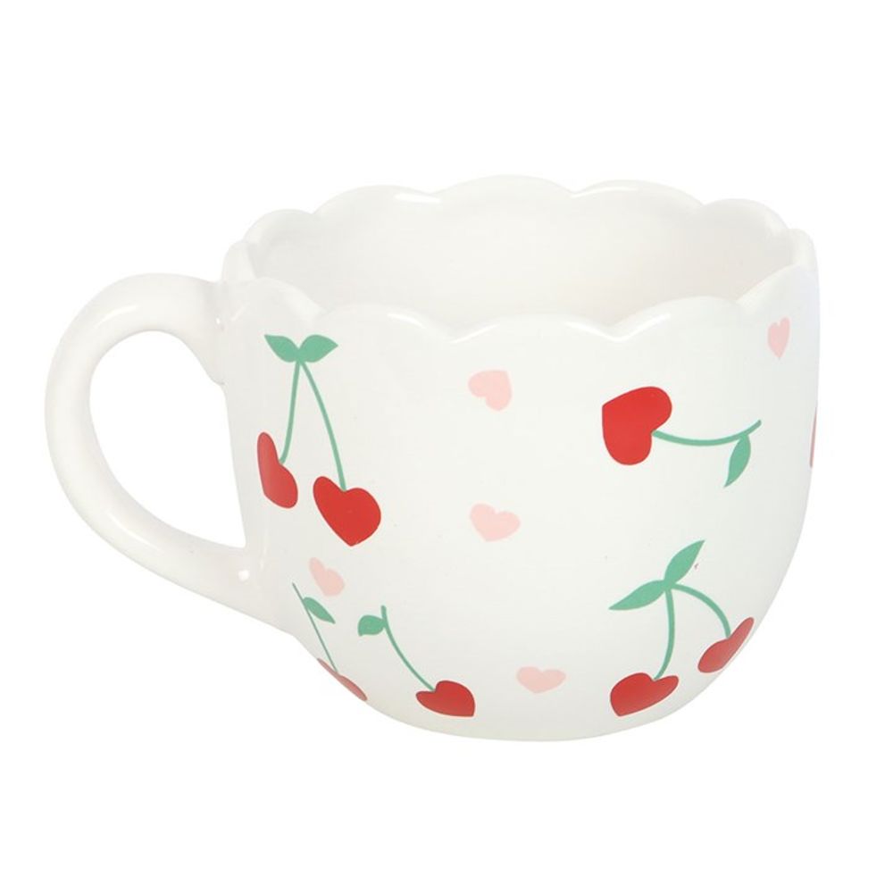 Scalloped Cherry Print Mug N/A