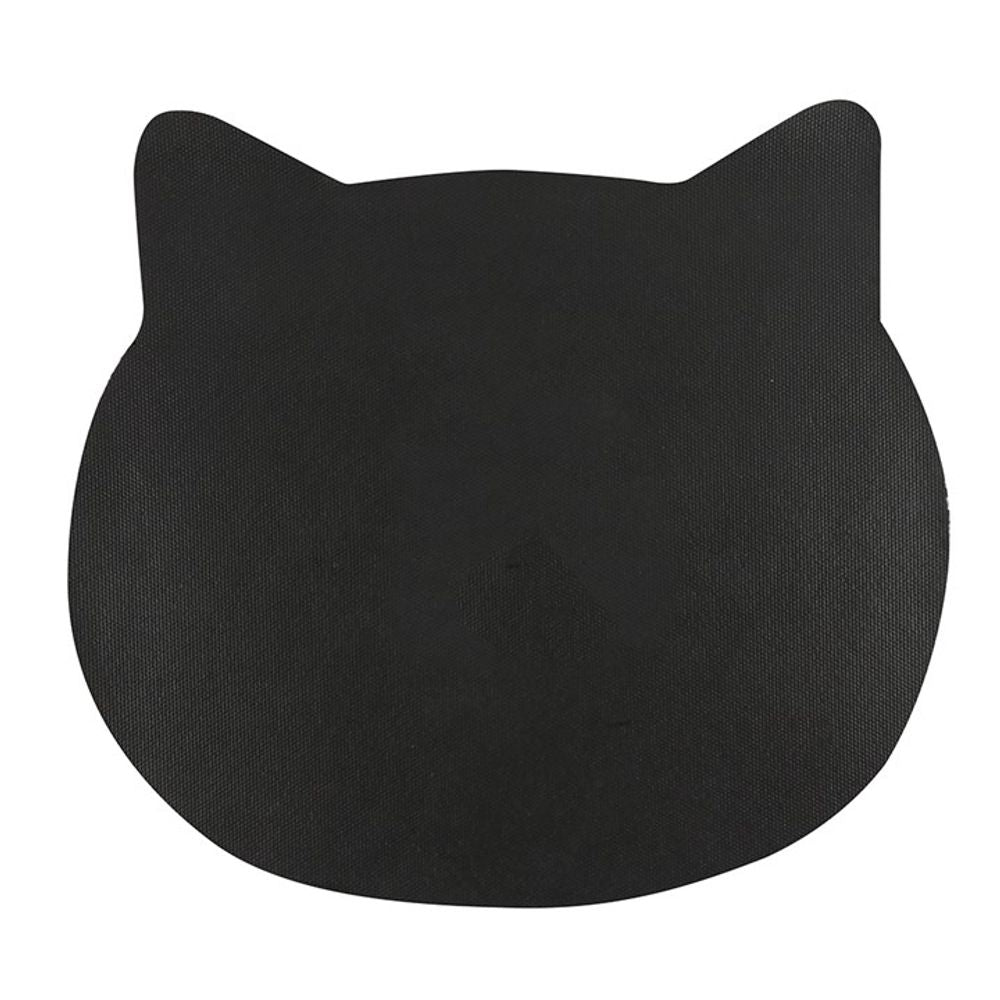 Black Cat Lady Cat Shaped Doormat N/A