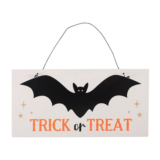 Trick or Treat Bat Hanging Sign N/A