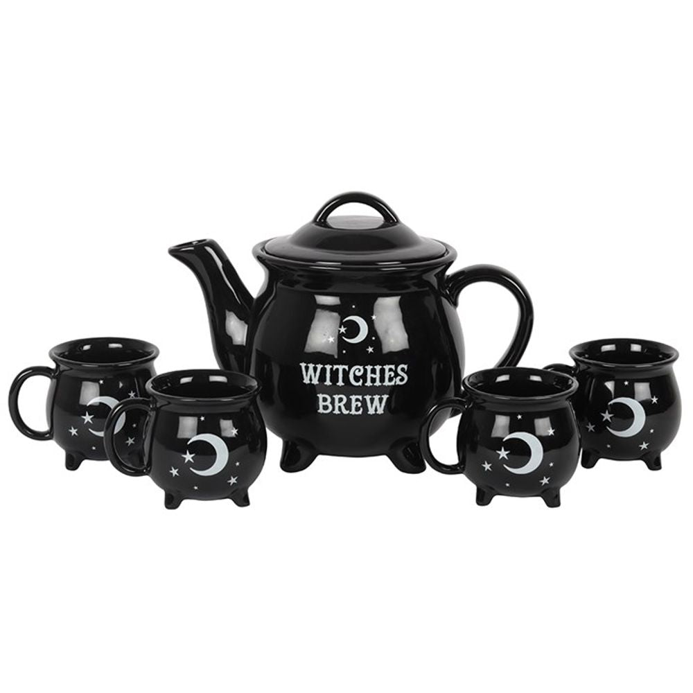 Witches Brew Ceramic Cauldron Tea Set N/A