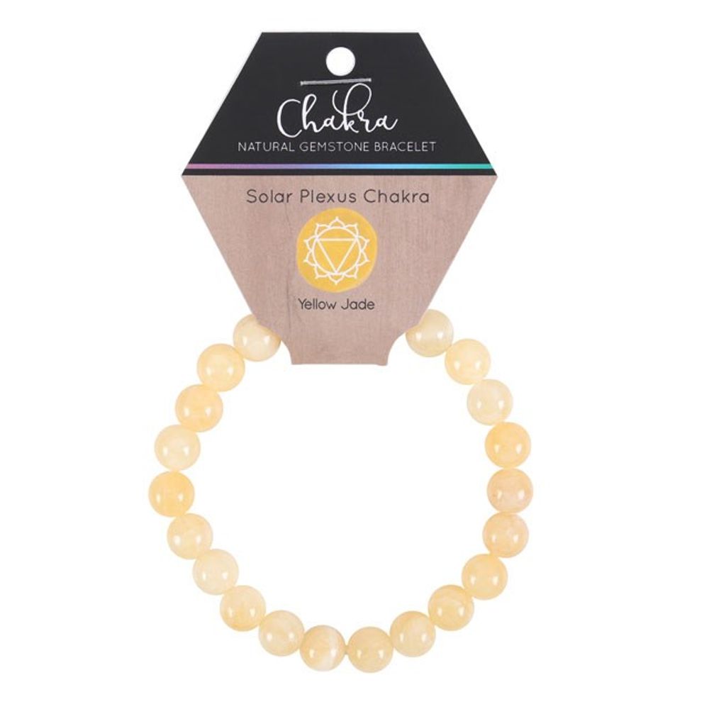 Solar Plexus Chakra Yellow Jade Gemstone Bracelet N/A