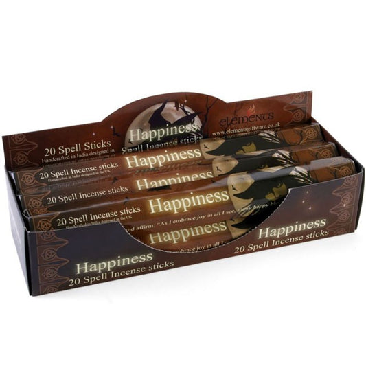 Set of 6 Packets of Happiness Spell Incense Sticks by Lisa Parker N/A