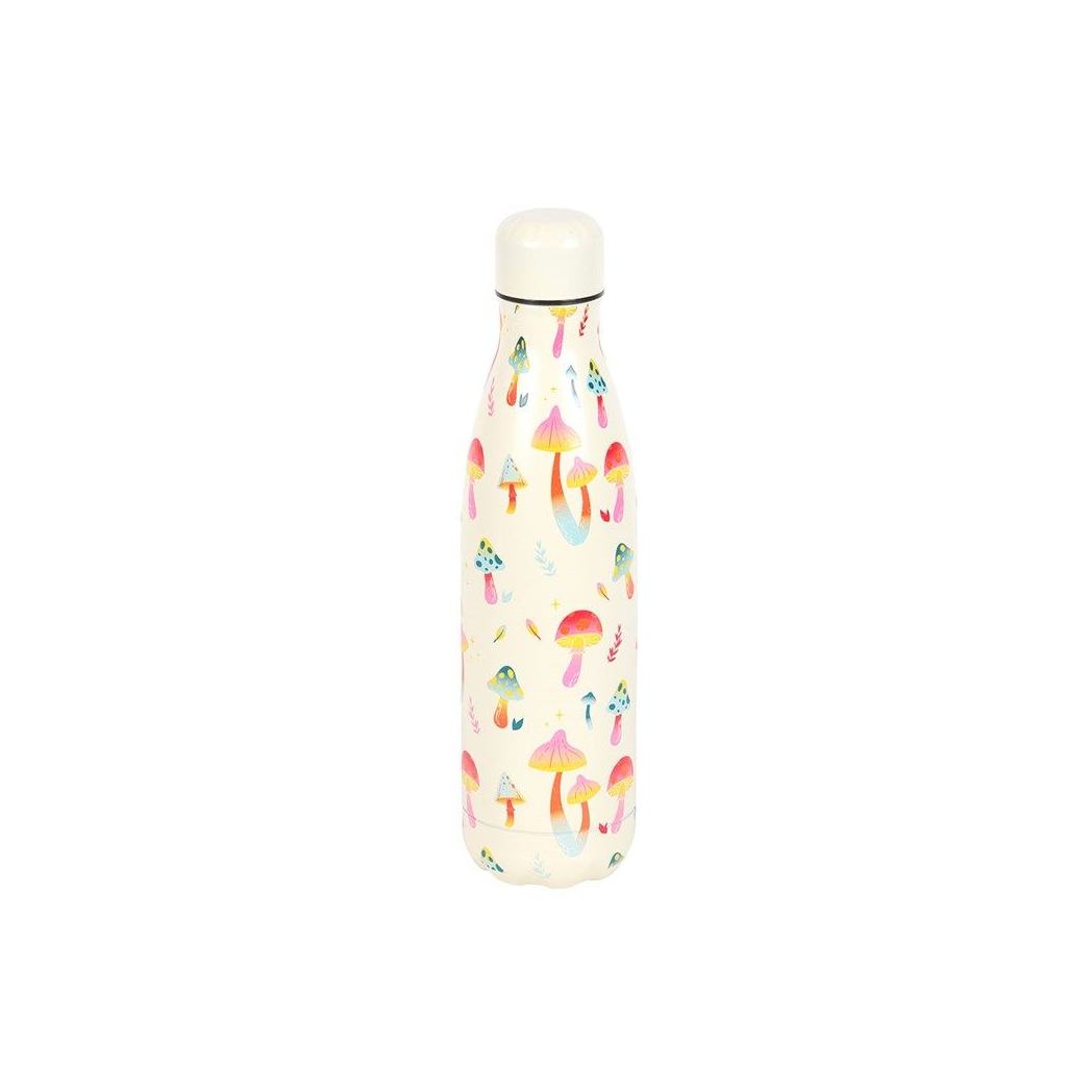 Funky Fungi Mushroom Print Metal Water Bottle N/A