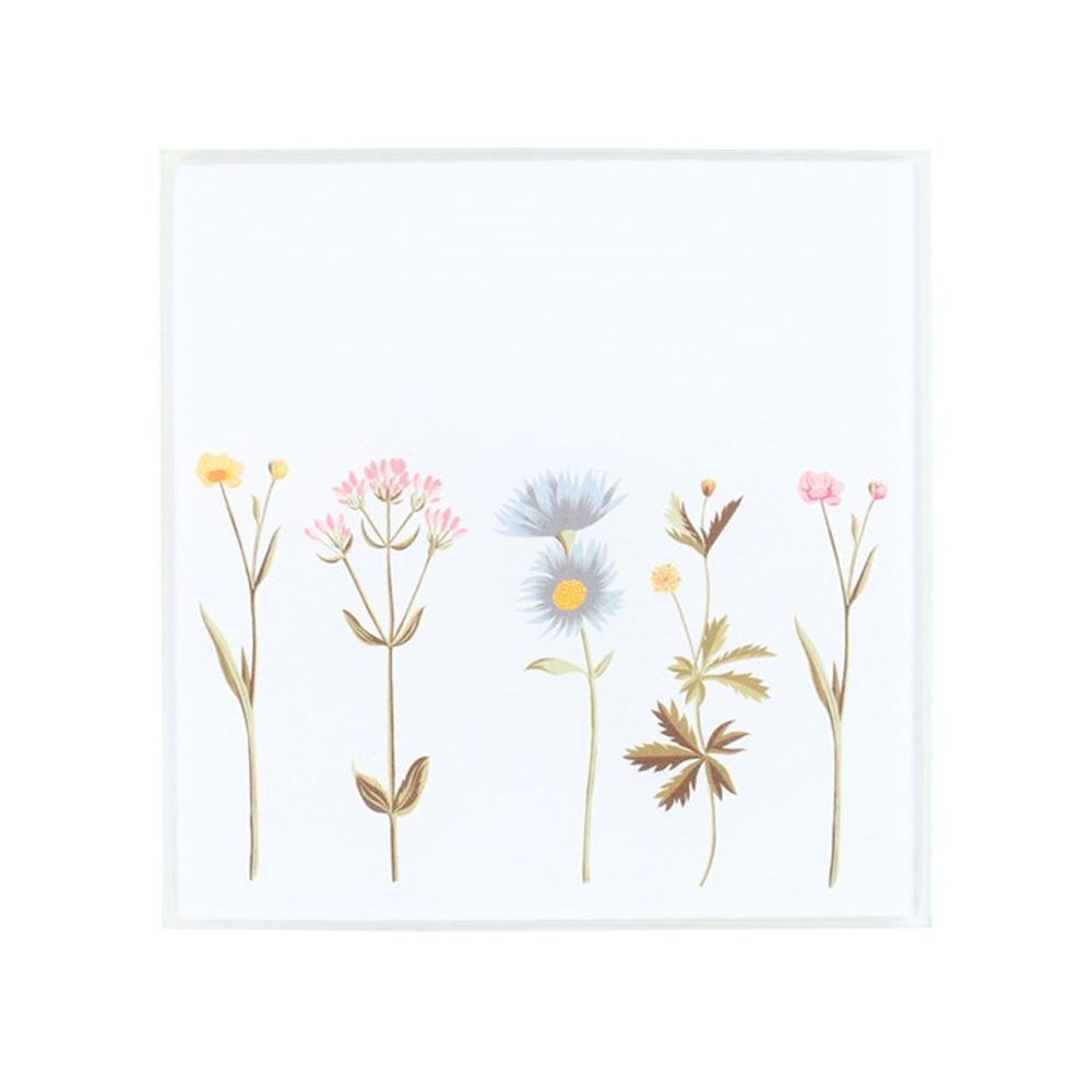 Floral Glass Coaster Set N/A