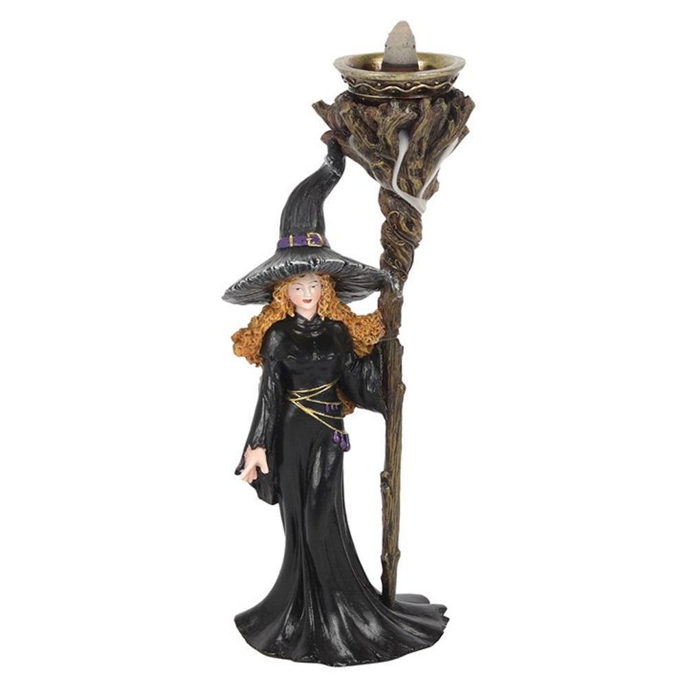 Witch with Staff Backflow Incense Burner N/A