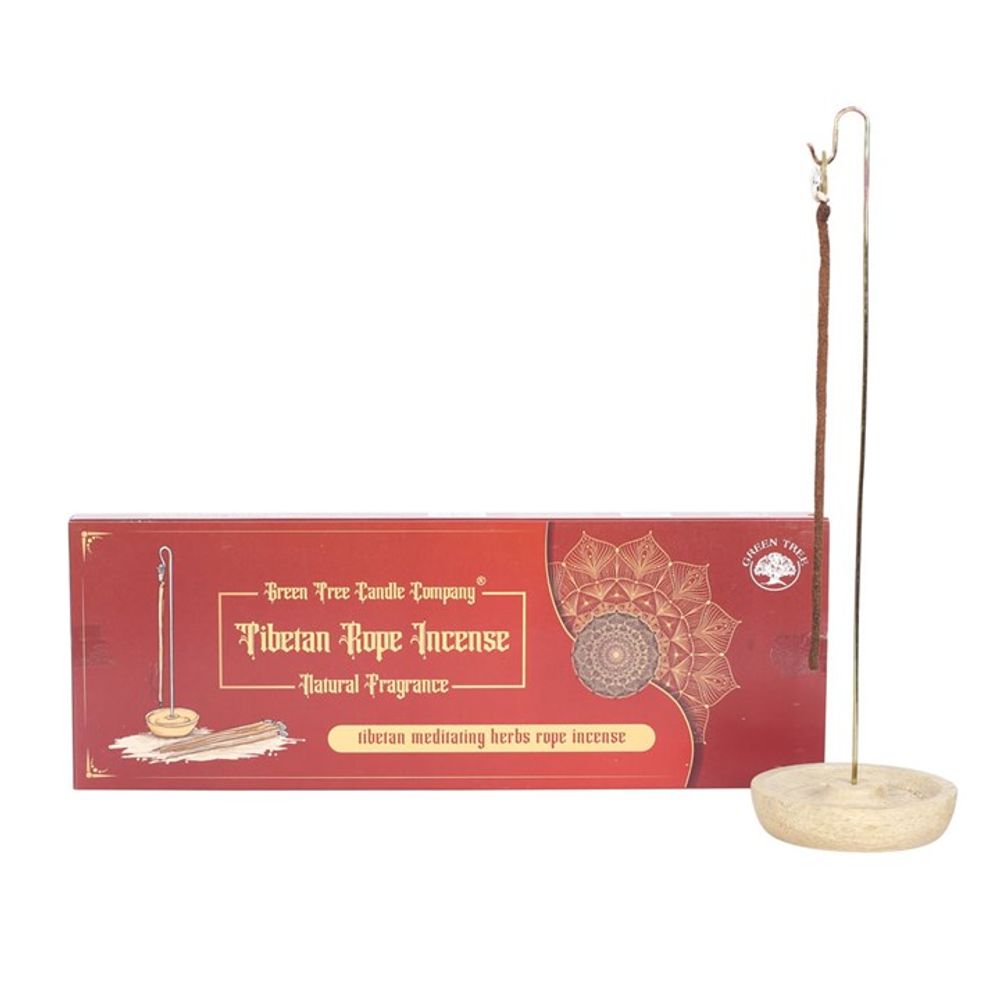 Meditating Herbs Tibetan Rope Incense with Holder N/A