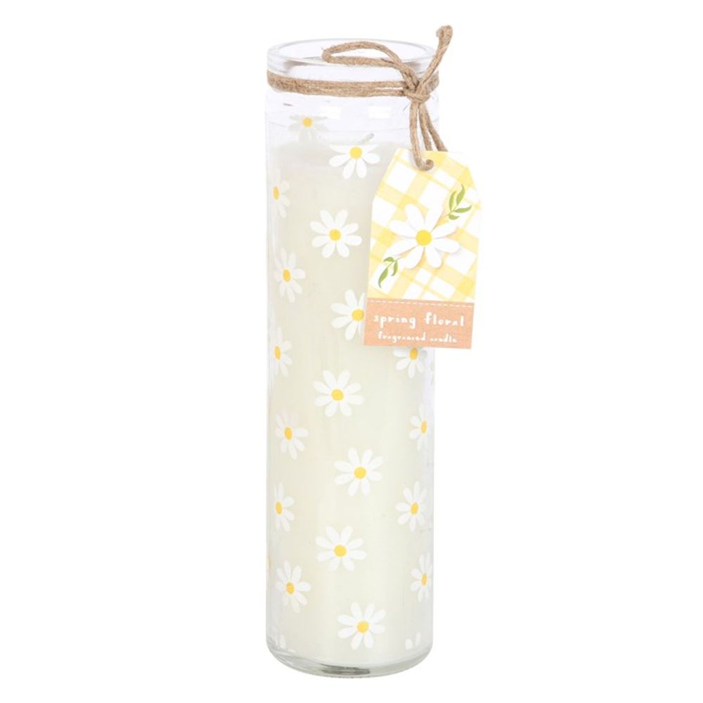 White Daisy Tube Candle N/A