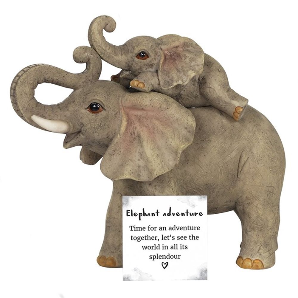 Elephant Adventure Mother and Baby Elephant Ornament N/A