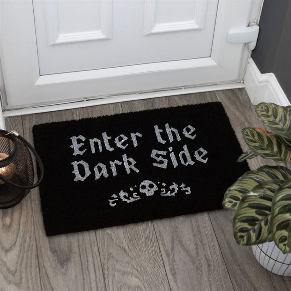 Black Enter The Dark Side Coir Doormat N/A