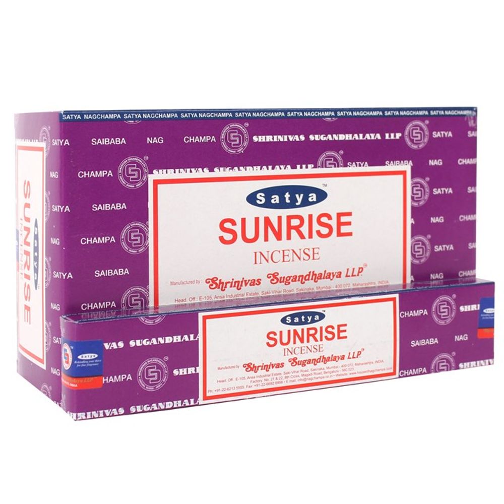 12 Packs of Sunrise Incense Sticks by Satya N/A