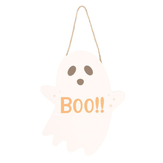 20cm Ghost Shaped Hanging Sign N/A