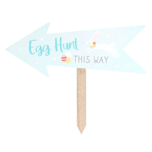 Egg Hunt This Way Sign Stake N/A