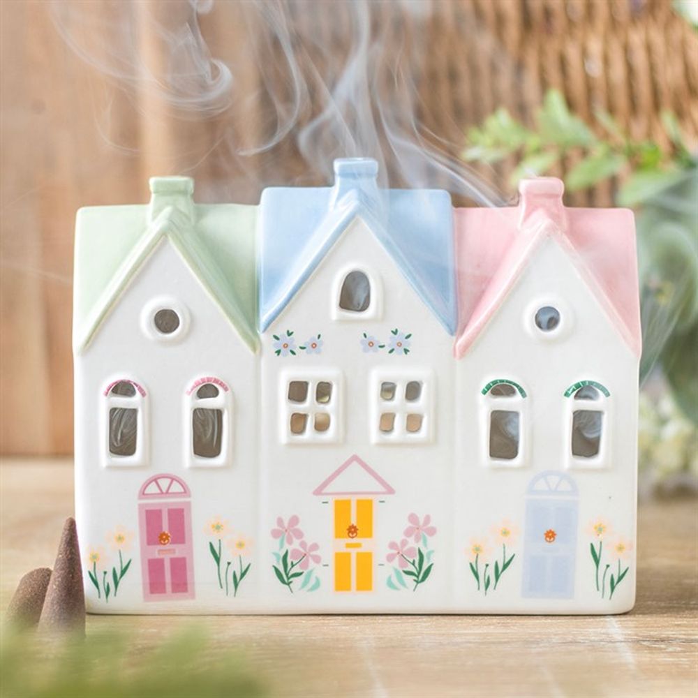 Pastel House Incense Cone Burner and Tealight Holder N/A