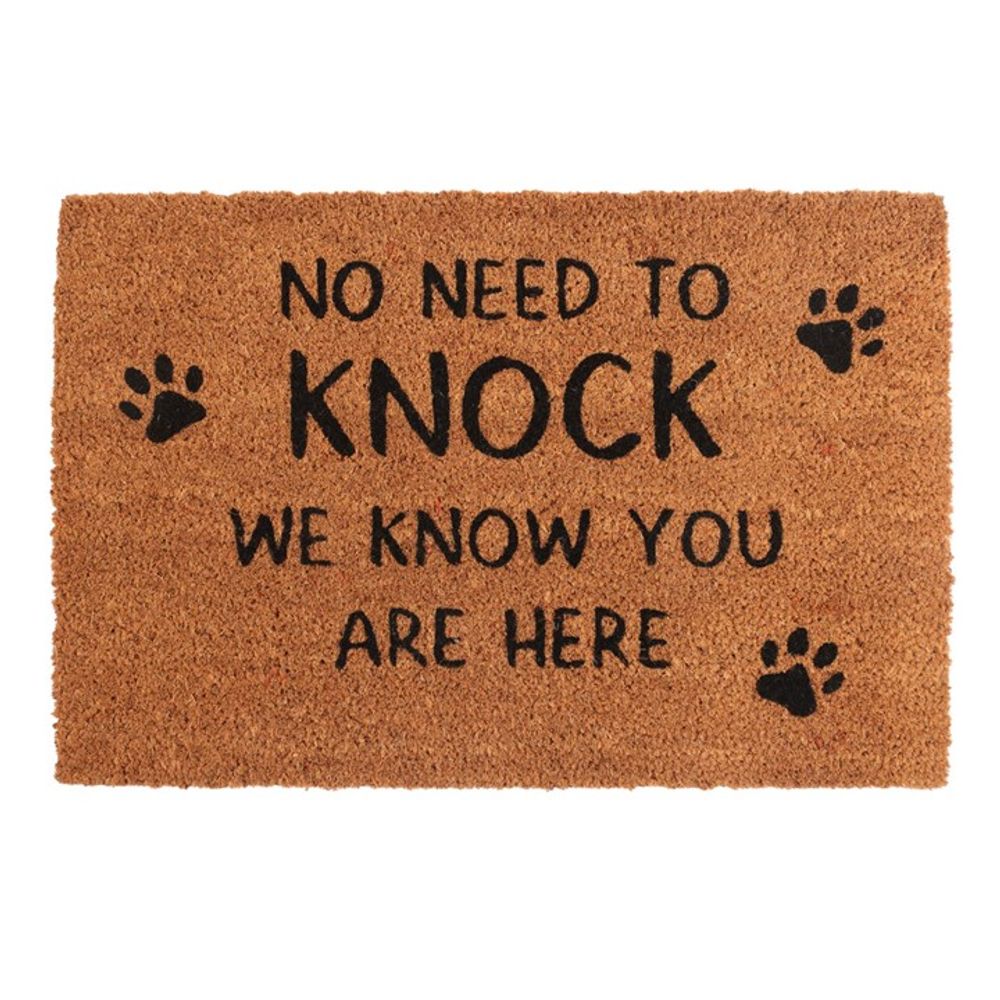 Natural No Need To Knock Dog Doormat N/A