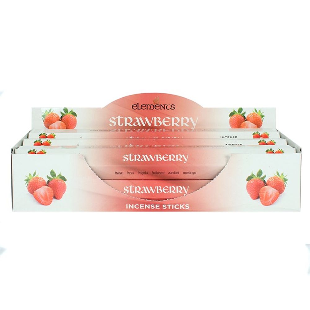 Set of 6 Packets of Elements Strawberry Incense Sticks N/A