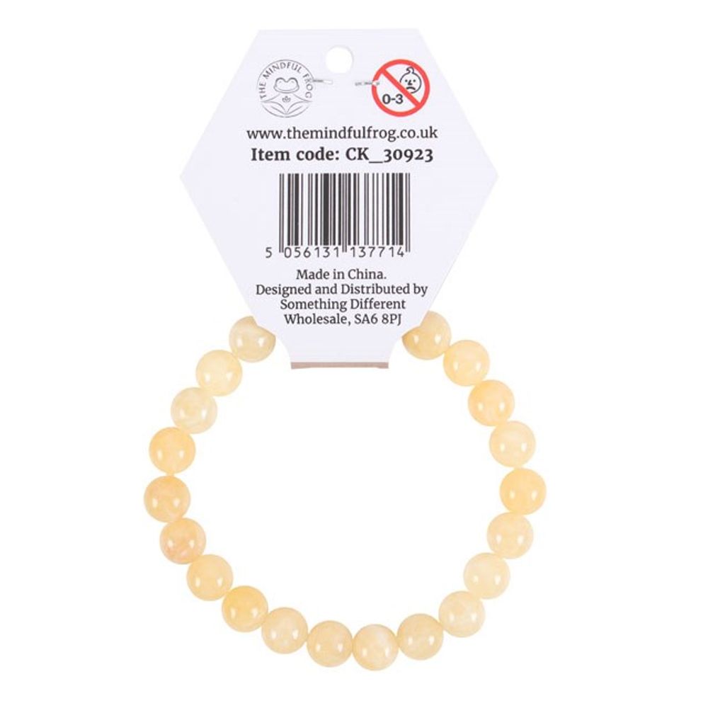 Solar Plexus Chakra Yellow Jade Gemstone Bracelet N/A