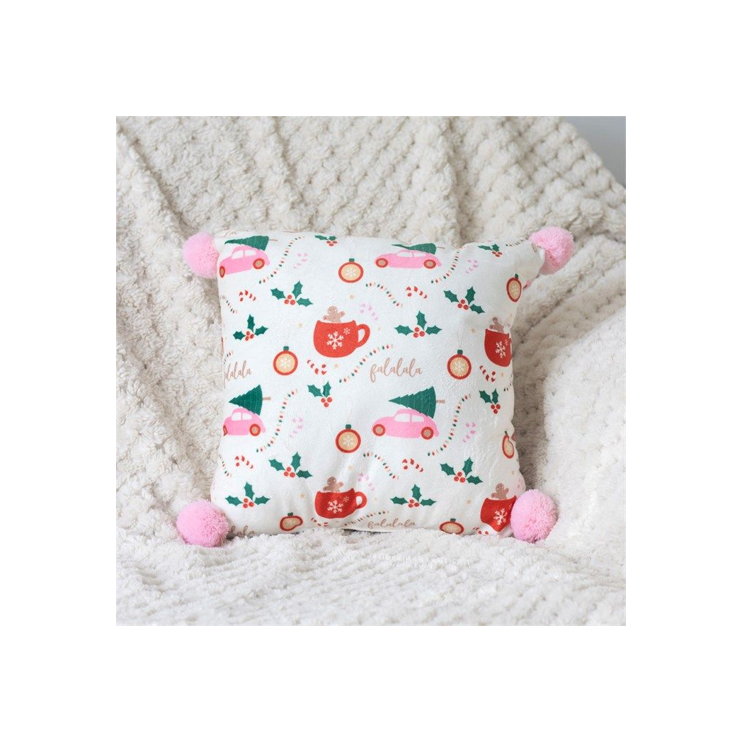 Square Sugarplum Fun Christmas Print Cushion N/A