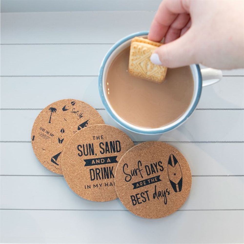 Surf's Up Cork Coaster Set N/A