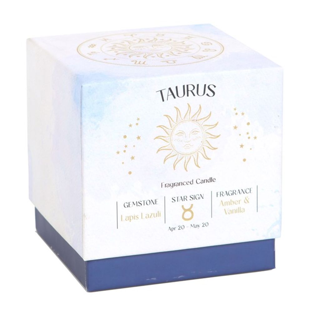 Taurus Amber & Vanilla Gemstone Zodiac Candle N/A