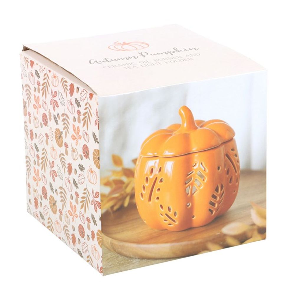 Orange Autumn Leaves Pumpkin Oil Burner N/A