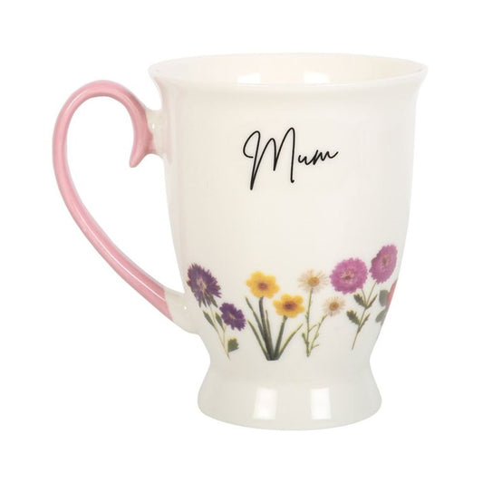 Mum Wildflower Pedestal Mug N/A