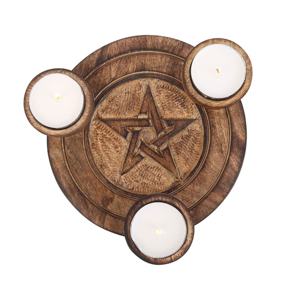 Pentagram Tea Light Candle Holder N/A