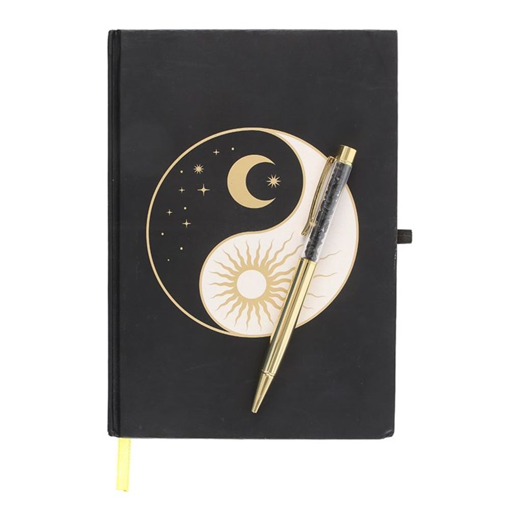 Yin Yang Journal with Black Obsidian Pen N/A