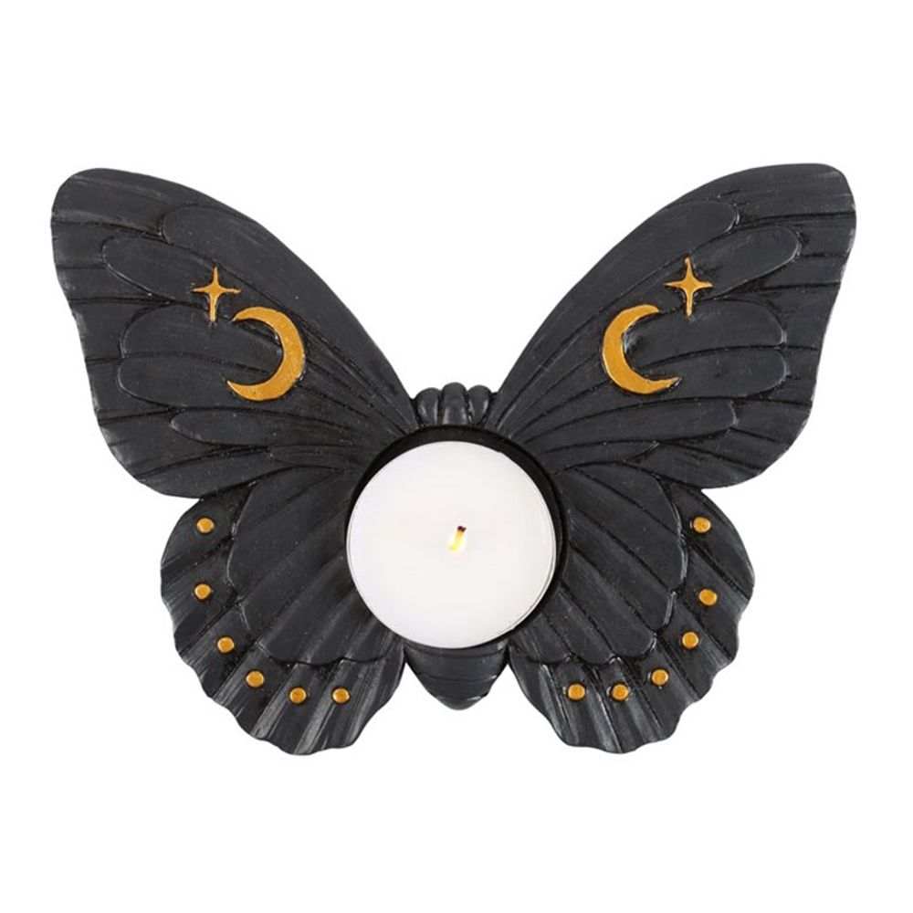 Black Moth Tealight Candle Holder N/A