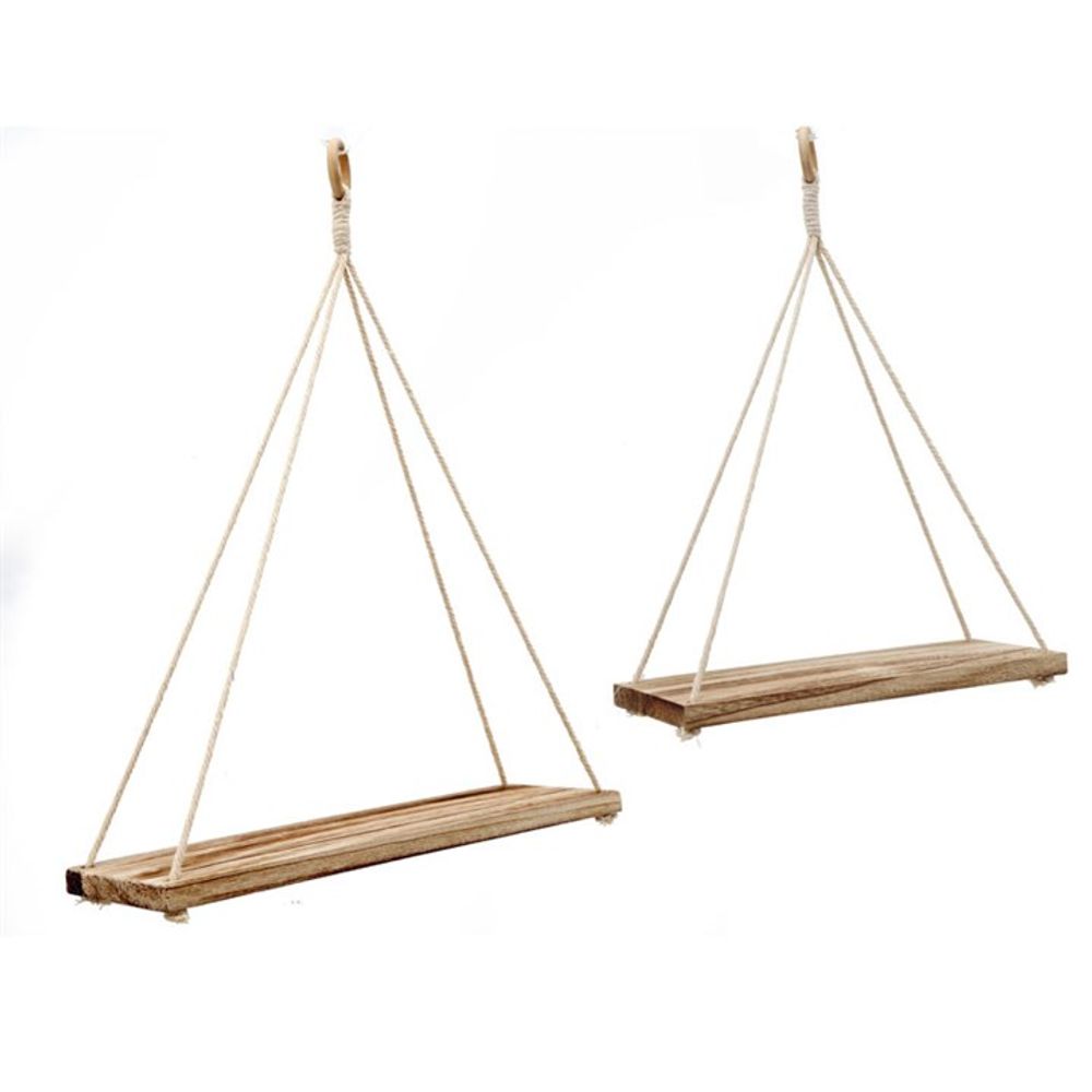 Set of 2 Hanging Wall Shelves N/A