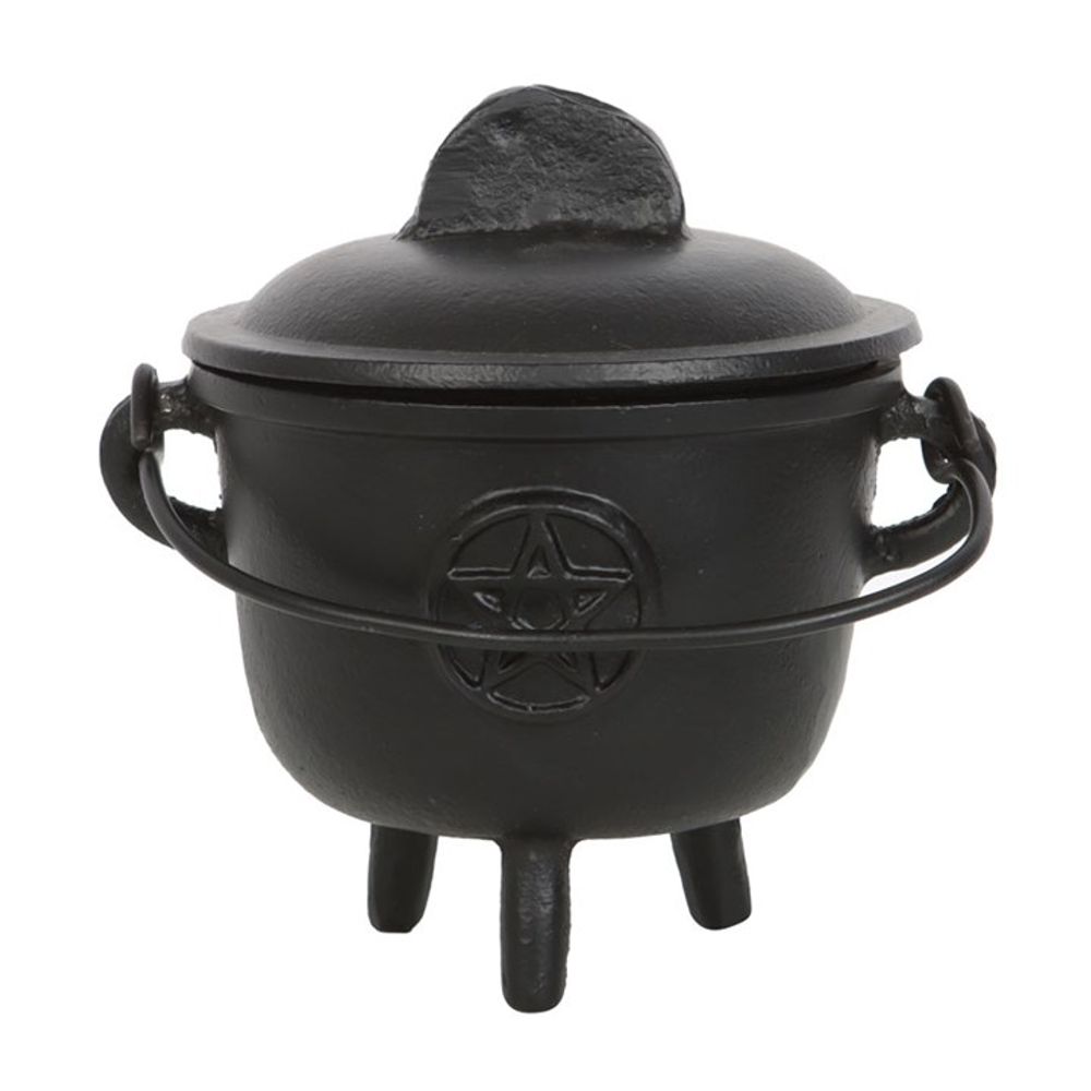 11cm Cast Iron Cauldron with Pentagram N/A