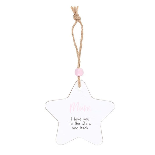 Mum Hanging Star Sentiment Sign N/A