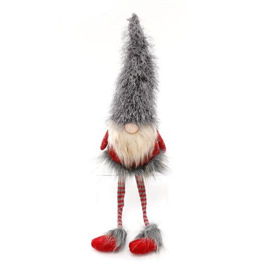 67cm Grey and Red Christmas Gonk with Dangly Legs N/A