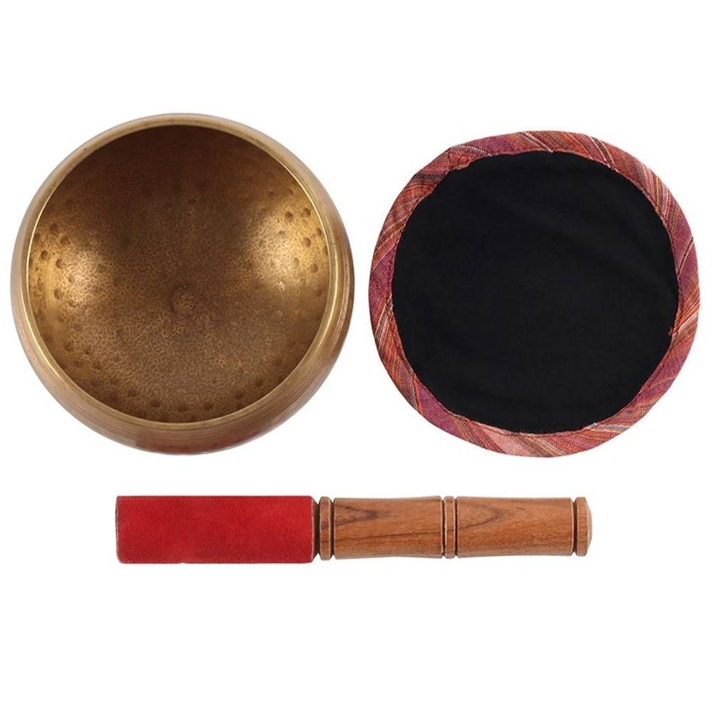 12cm Beaten Brass Singing Bowl N/A