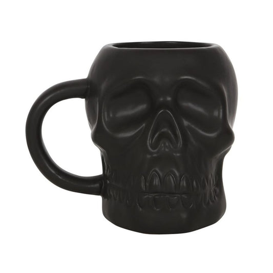 Matte Black Skull Mug N/A