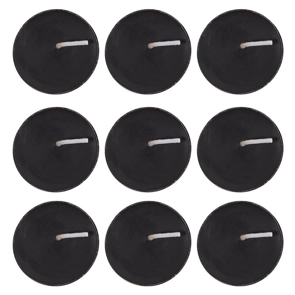 Pack of 9 Opium Scented Black Tealights N/A