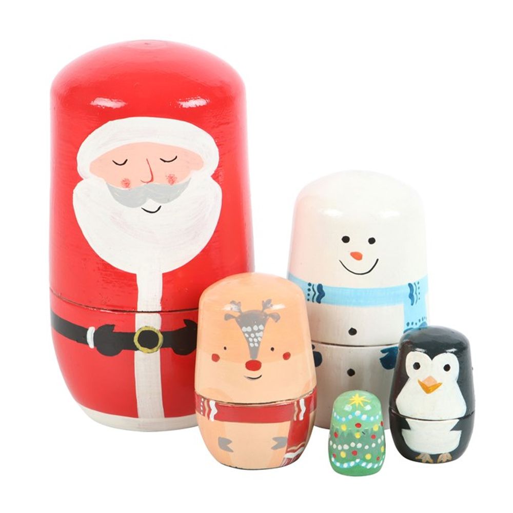 Christmas Russian Nesting Doll Set N/A