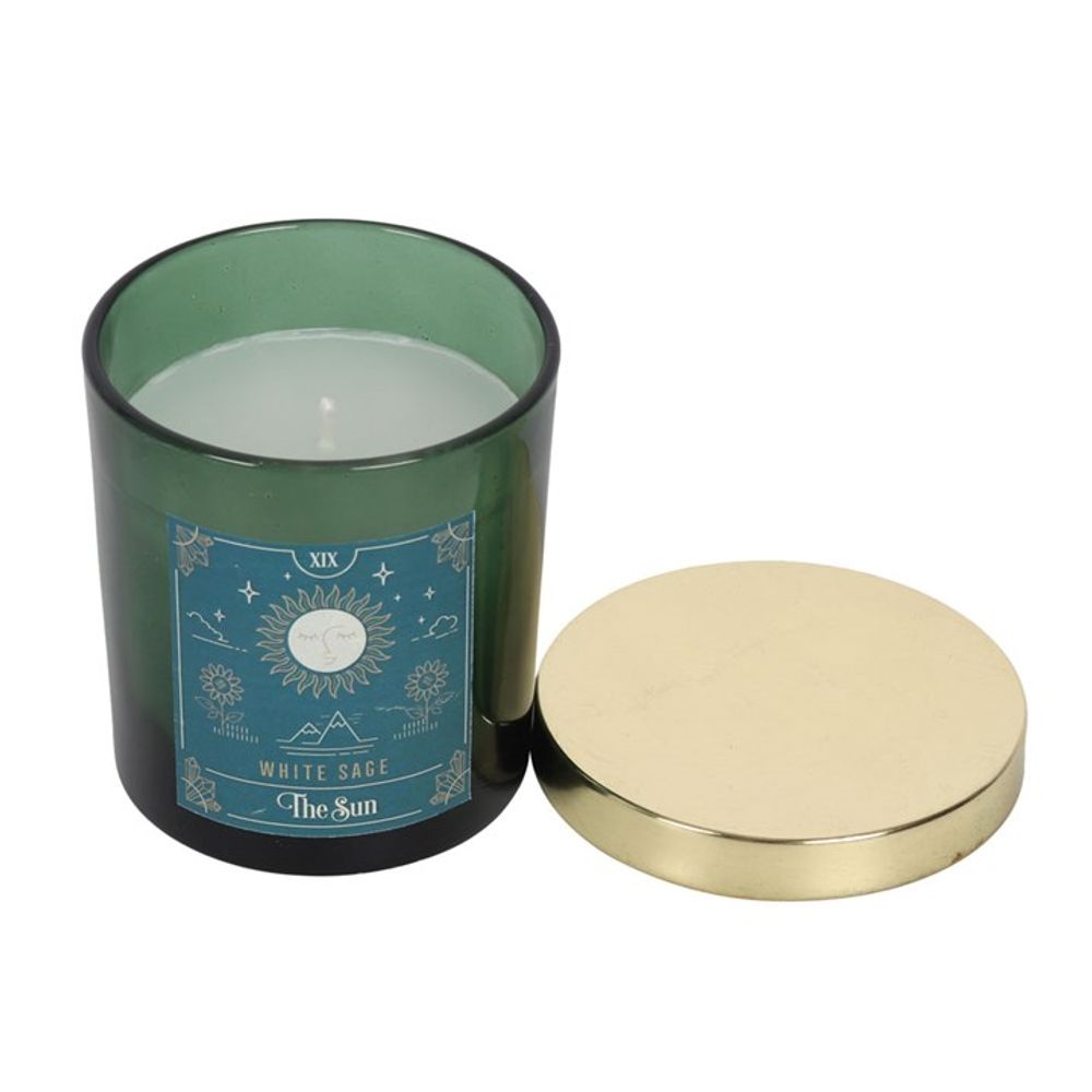 The Sun White Sage Tarot Candle N/A