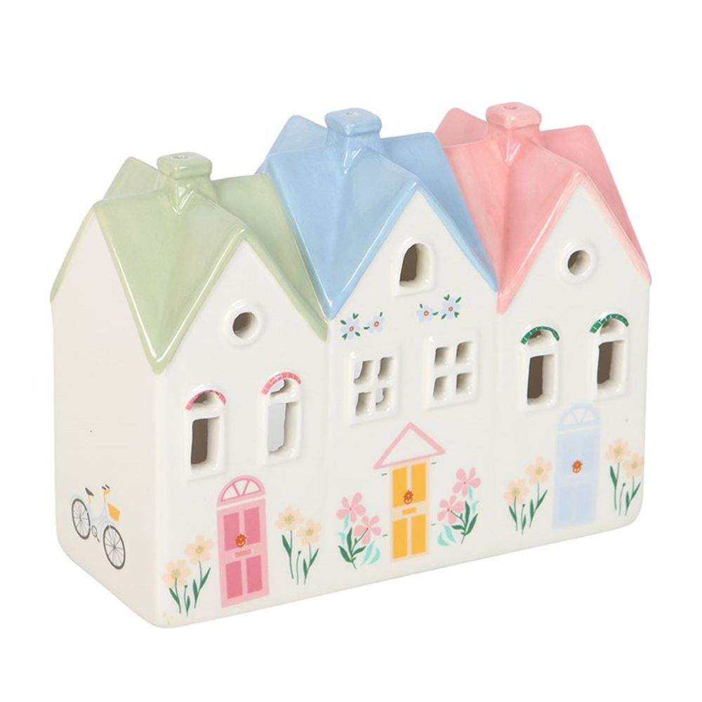 Pastel House Incense Cone Burner and Tealight Holder N/A