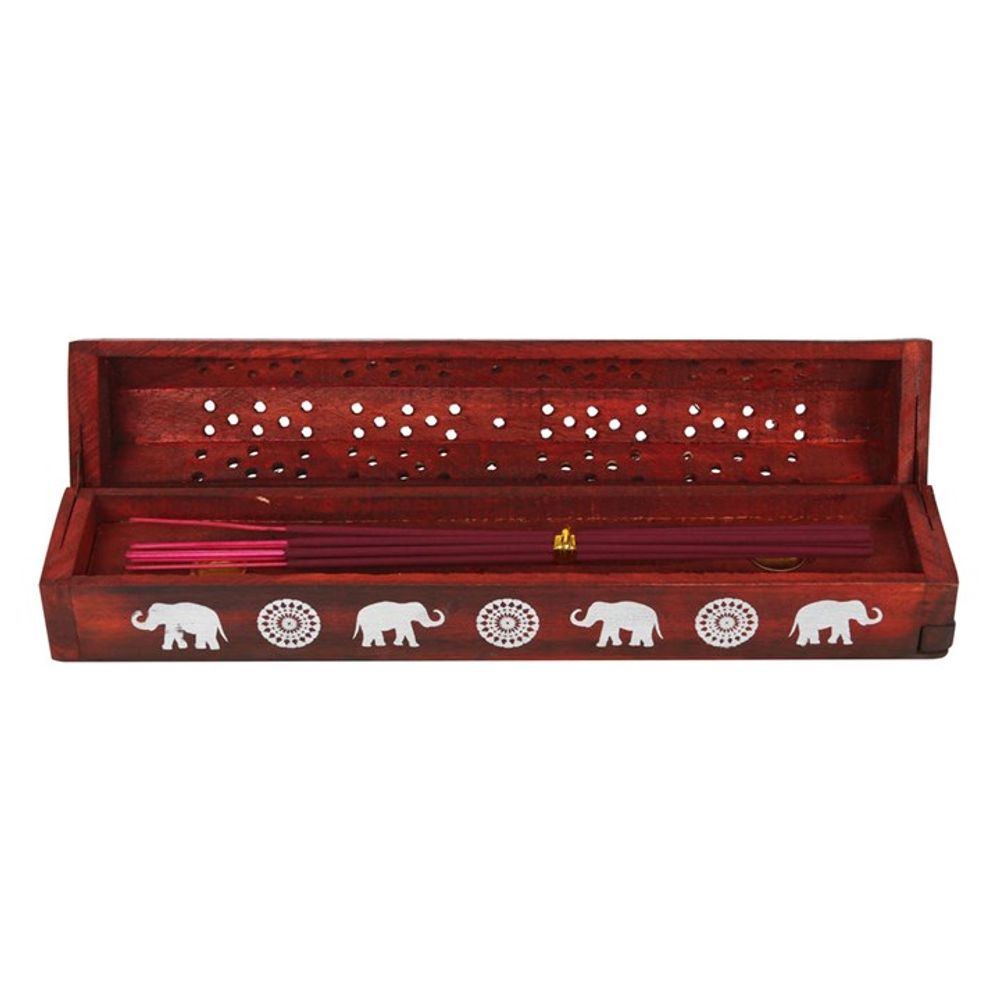 Elephant Wooden Rosewood Incense Box Set N/A