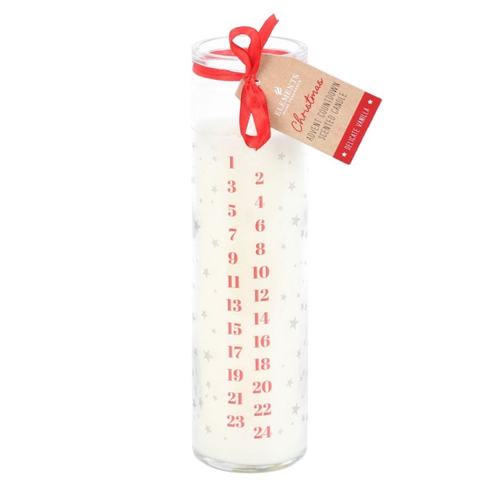 White Vanilla Advent Tube Candle N/A