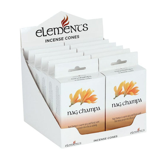 Set of 12 Packets of Elements Nag Champa Incense Cones N/A