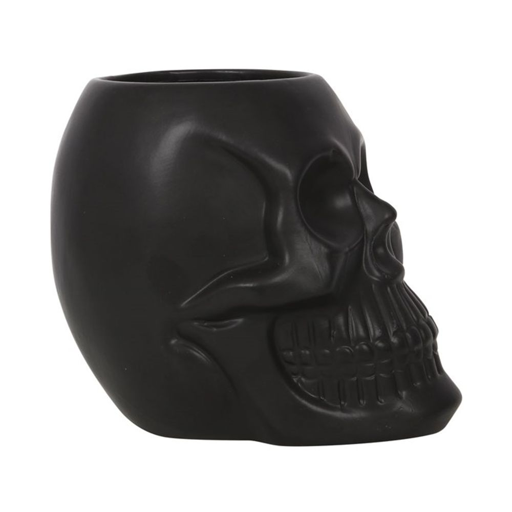 Black Skull Plant Pot N/A