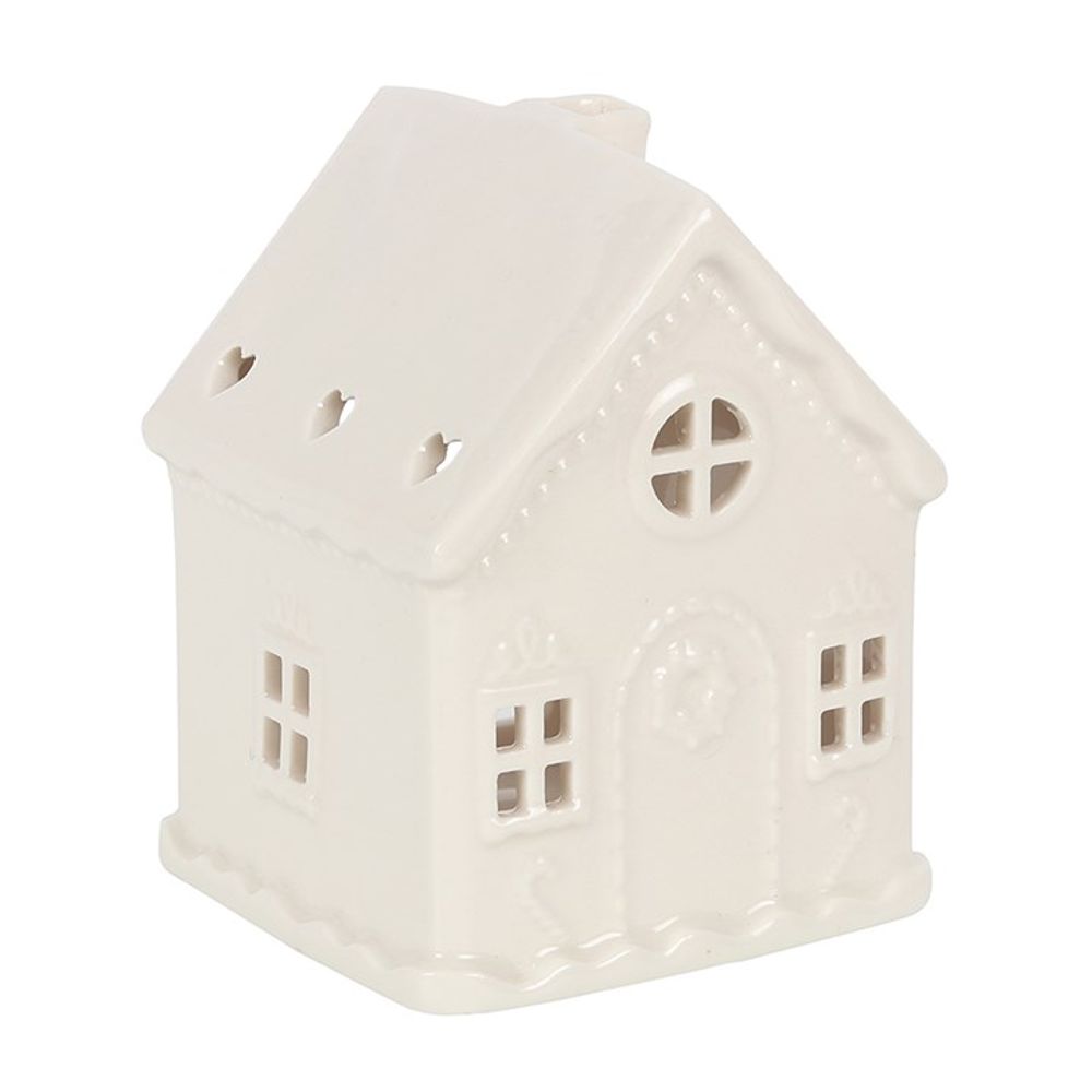 White Gingerbread House Tealight Holder N/A