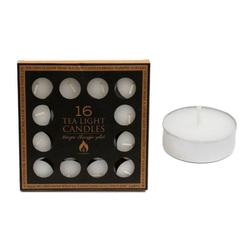 Pack of 16 4-Hour Unscented Tealight Candles N/A