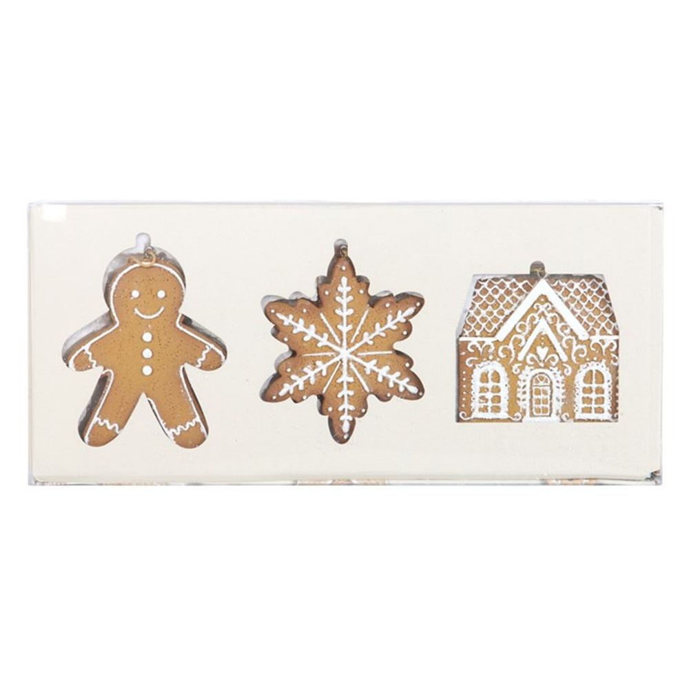 Set of 3 Hanging Gingerbread Decorations N/A