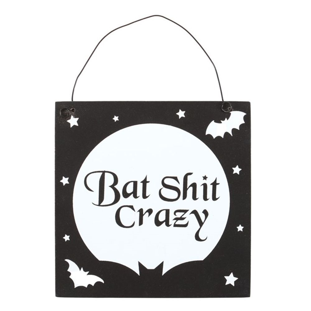 10cm Bat Shit Crazy Hanging Sign N/A