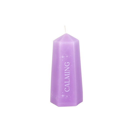 Calming Crystal Candle with Rough Amethyst N/A