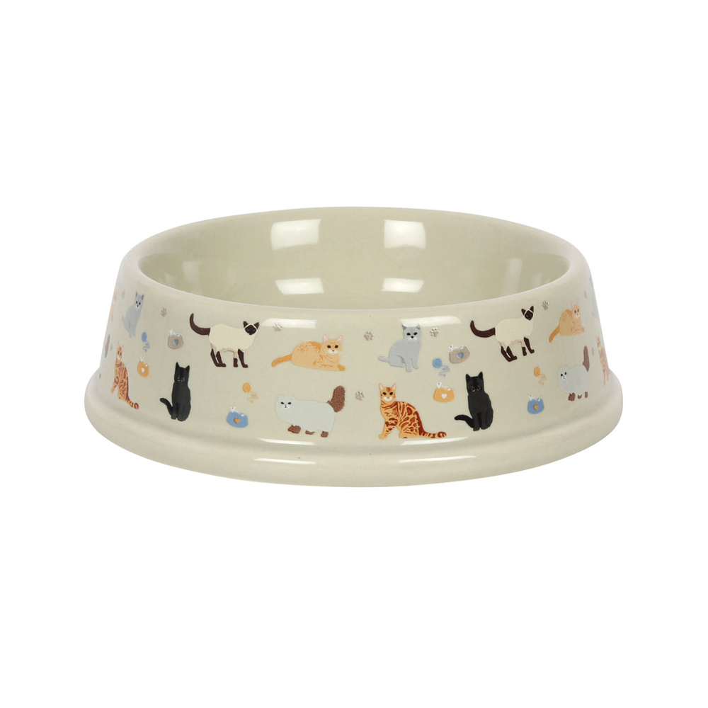 Cat Print Food Bowl N/A