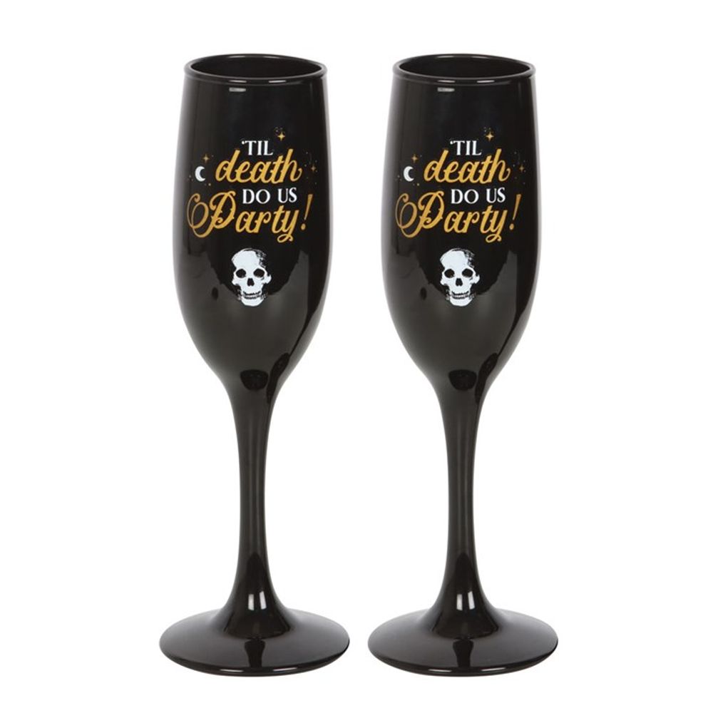 Til Death Do Us Party Champagne Flute Set N/A